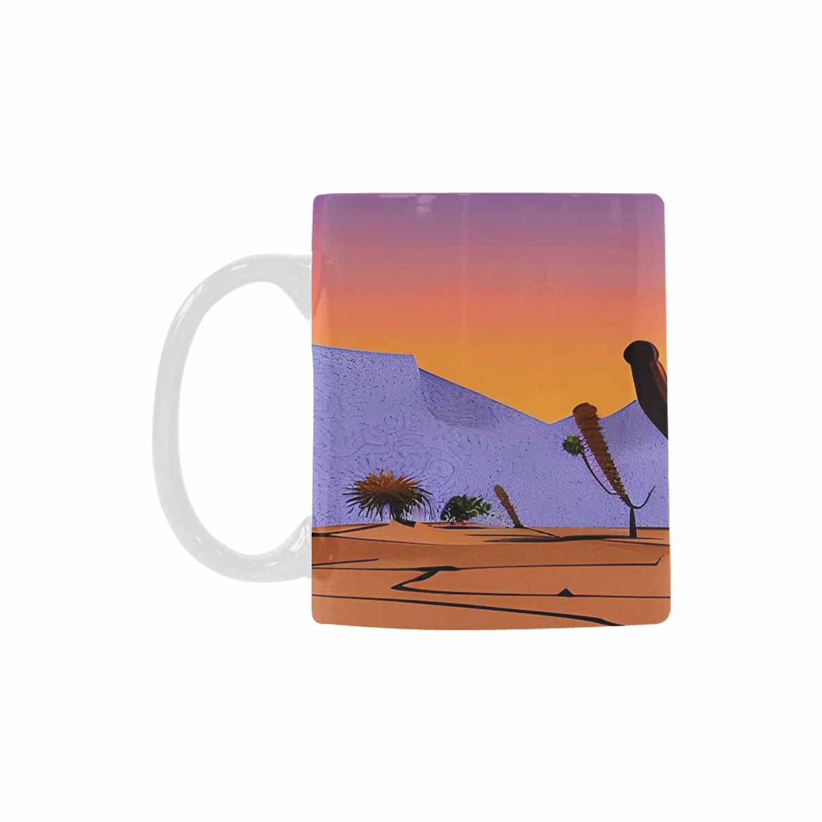 Coffee Mug, tea cup, desert scene, design 63