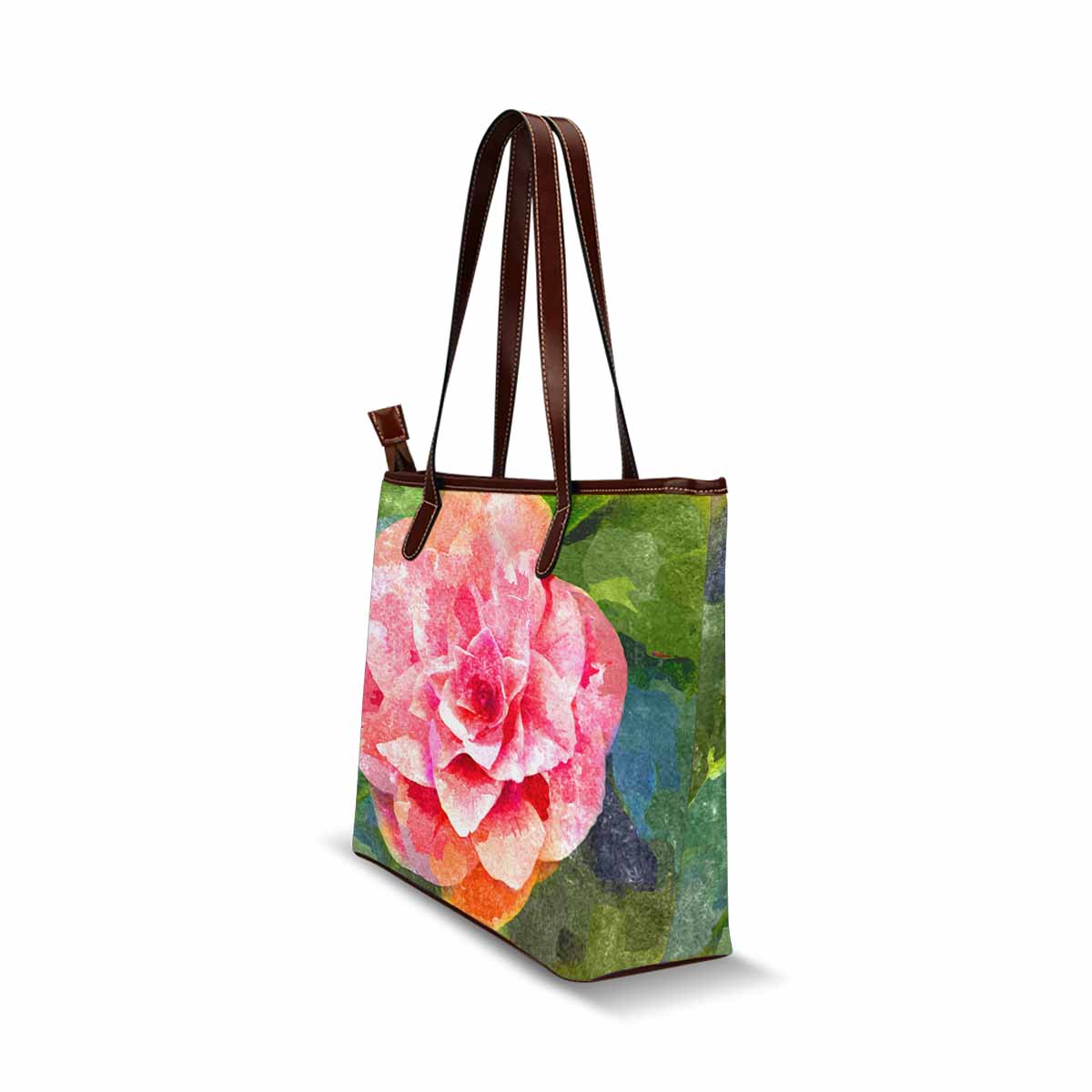 Classic Fabric handbag, watercolor floral, design 24