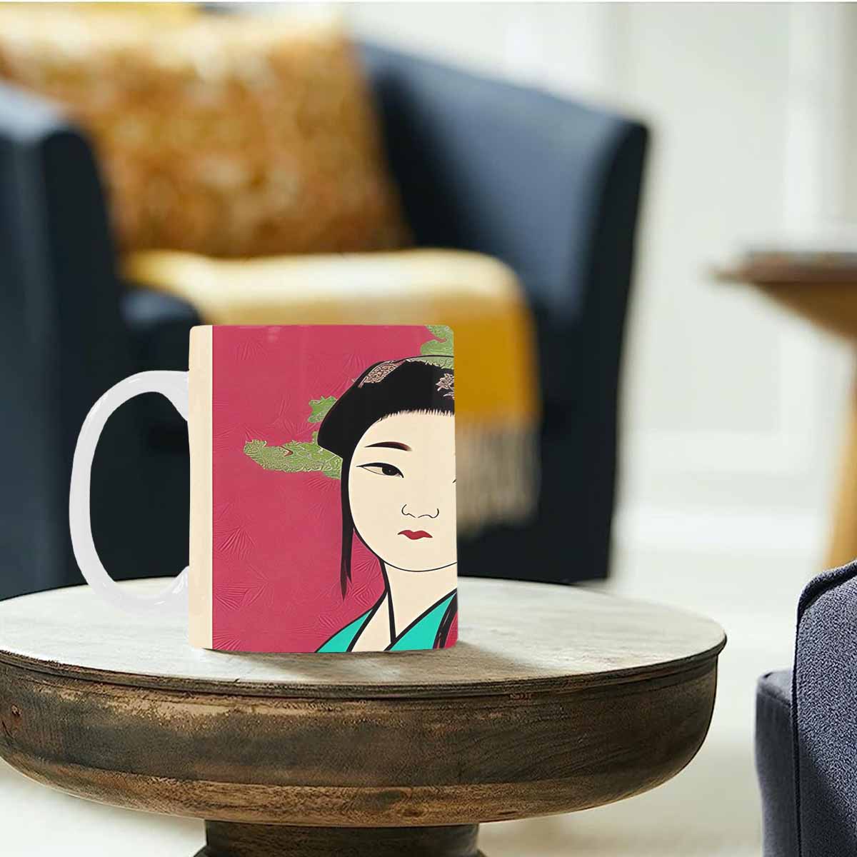 Quality Mug, coffee mug, tea cup, Asian Faces, Design 27