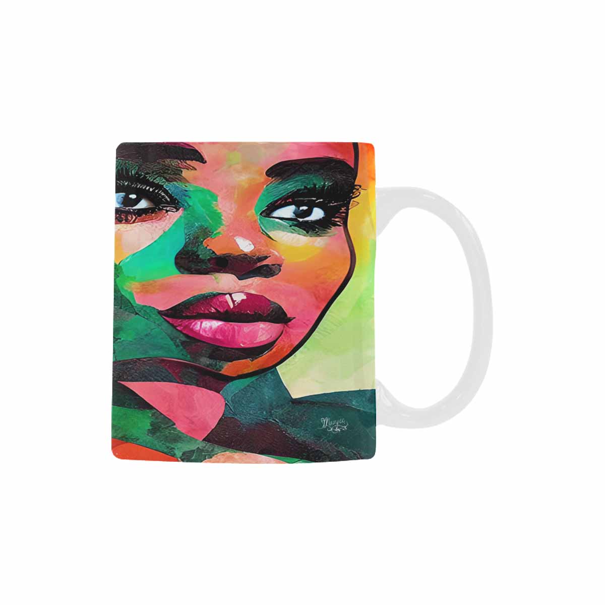 Quality Mug, coffee mug, tea cup, Black Faces, Set 1, design 7