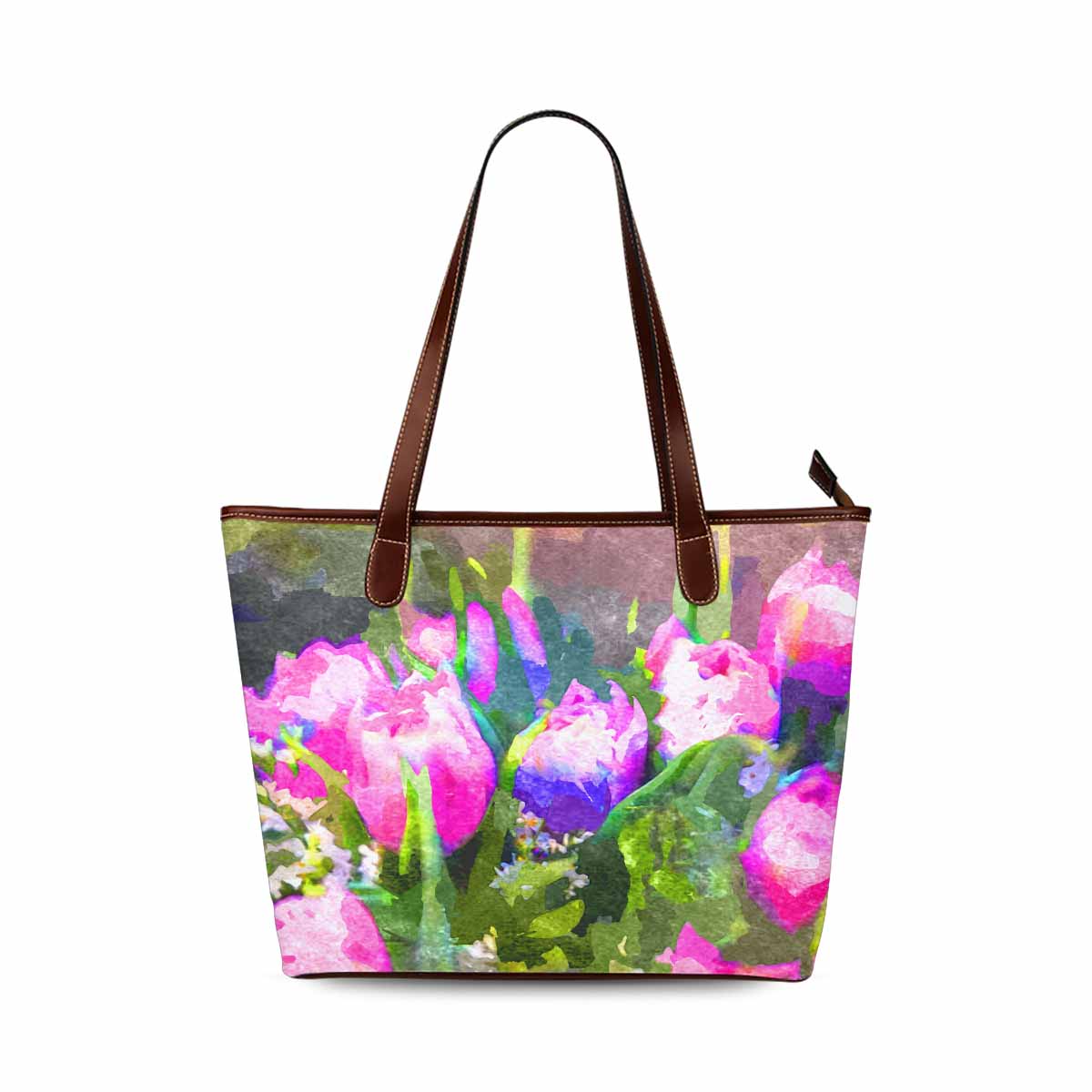 Classic Fabric handbag, watercolor floral, design 266