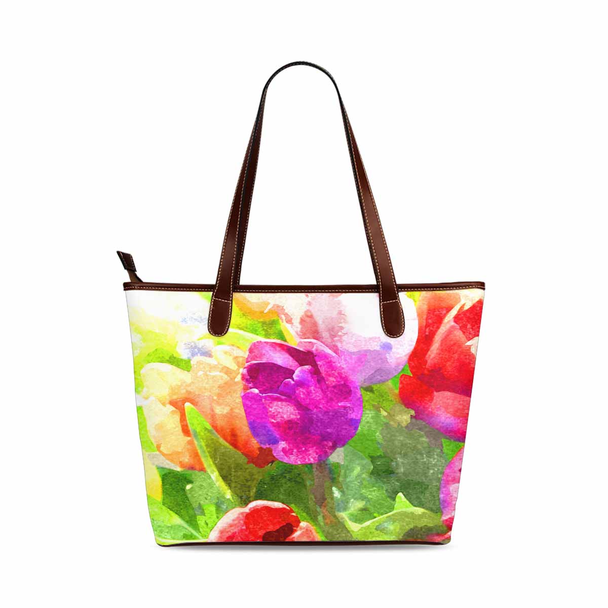 Classic Fabric handbag, watercolor floral, design 265
