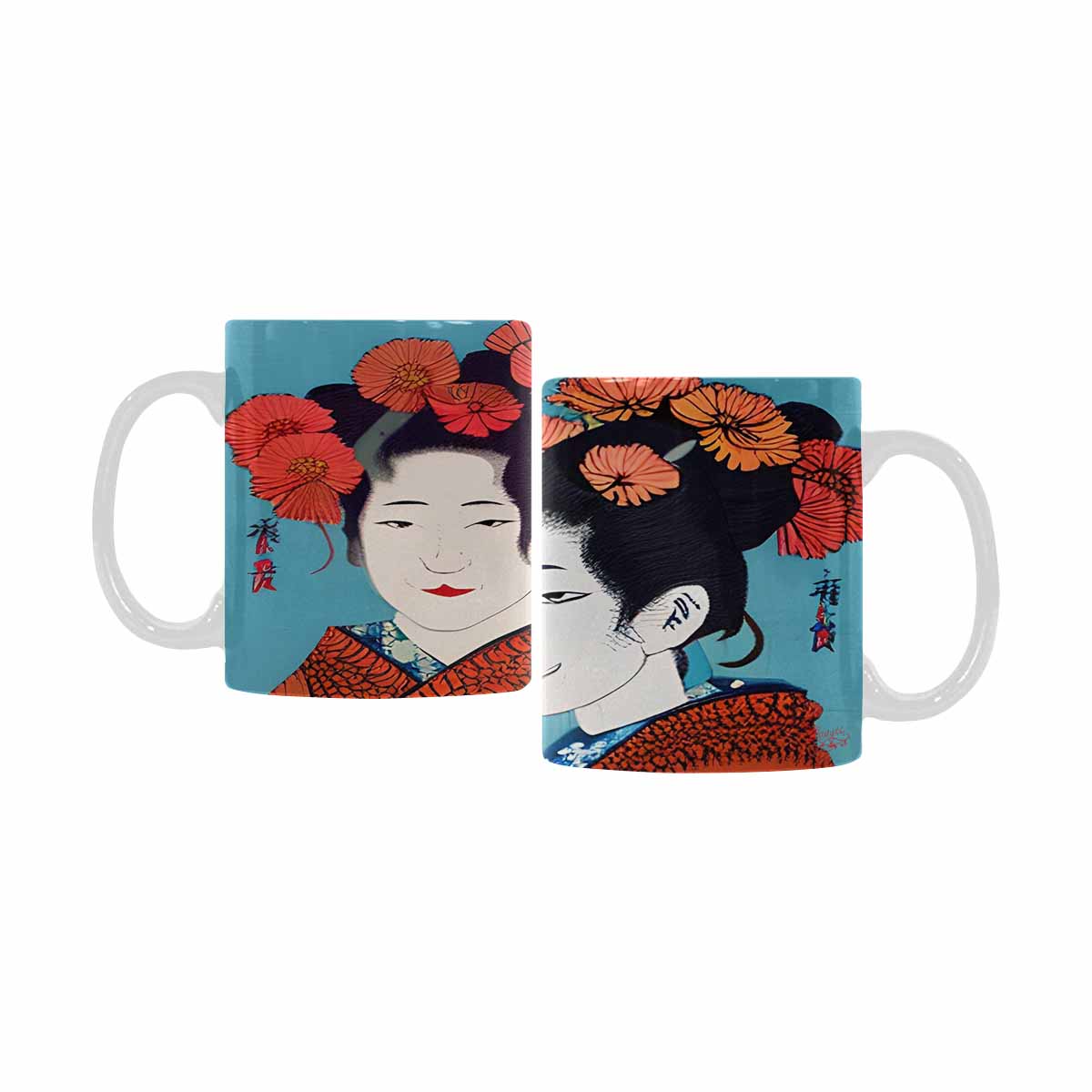 Quality Mug, coffee mug, tea cup, Asian Faces, Design 43