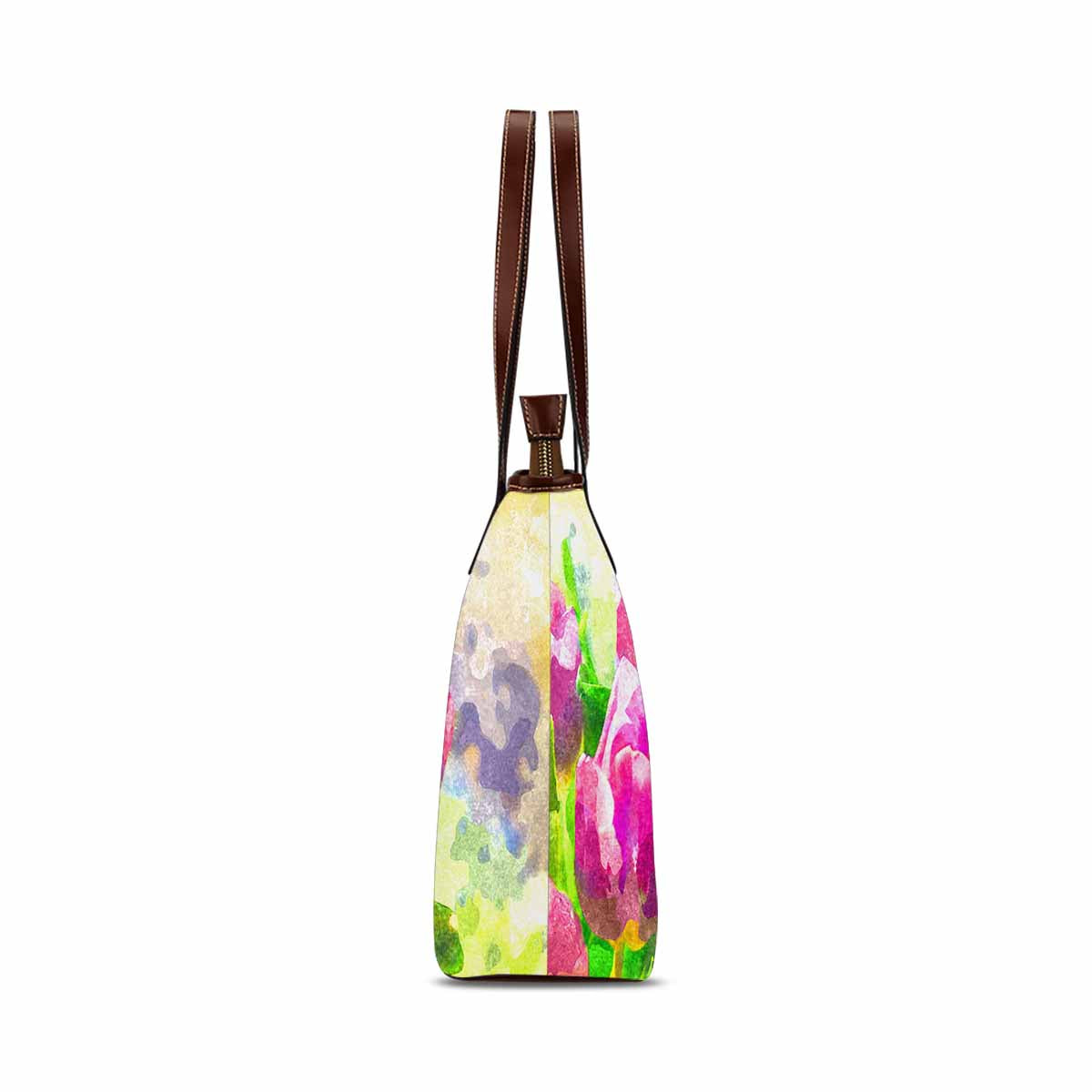 Classic Fabric handbag, watercolor floral, design 258