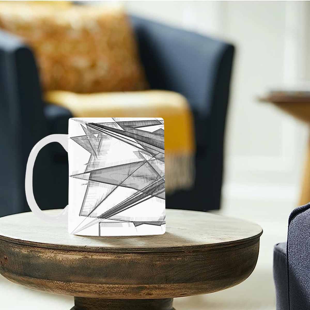 Quality Mug, coffee mug, tea cup, B & W Abstract, Set 1, design 167