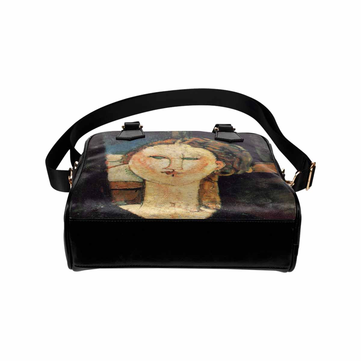 Shoulder PU Leather handbag, Modigliani design, choice of 2 colors, Antonia