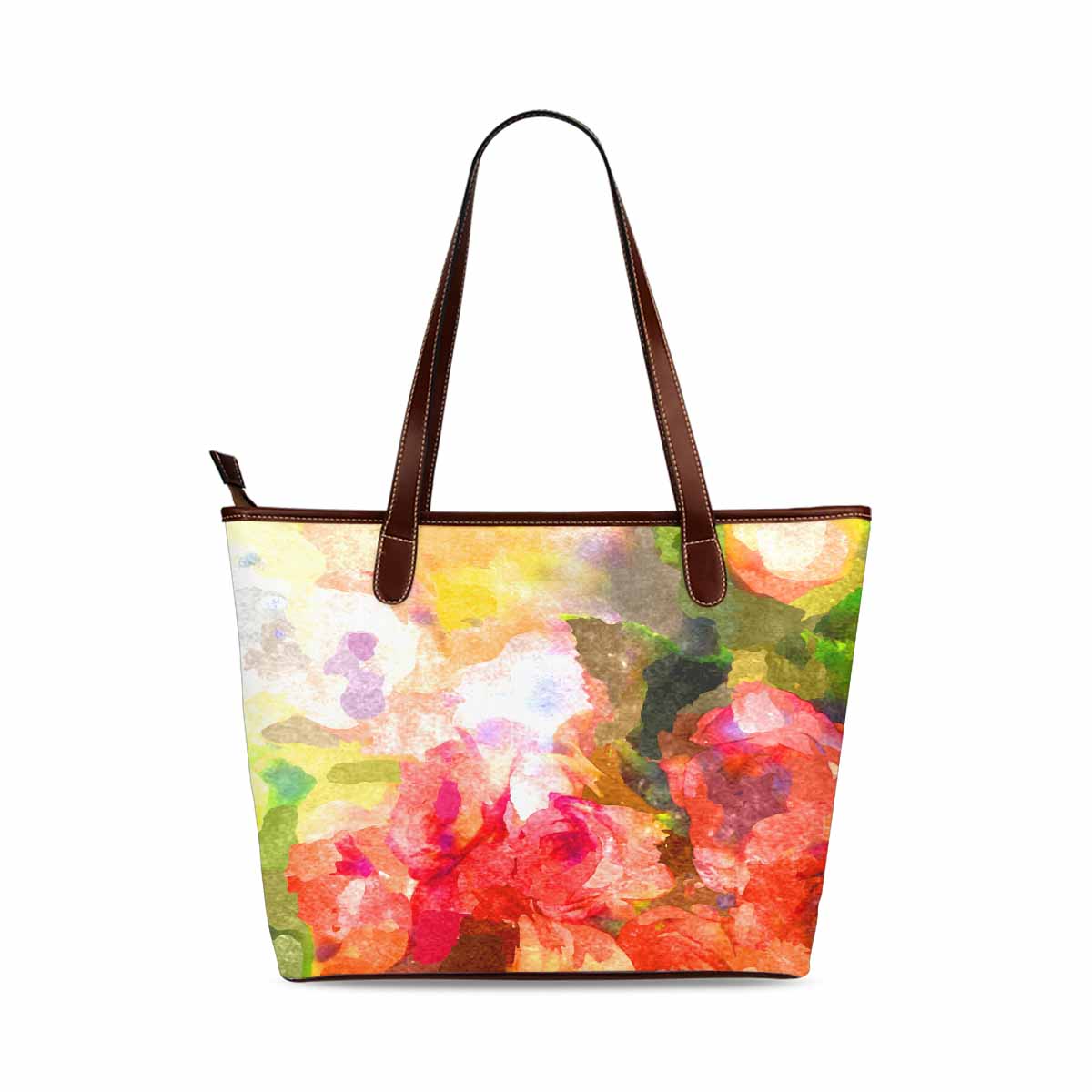 Classic Fabric handbag, watercolor floral, design 232