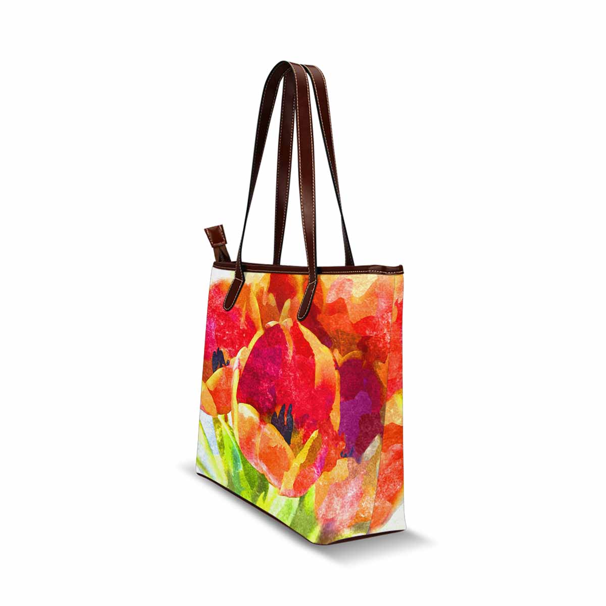 Classic Fabric handbag, watercolor floral, design 240