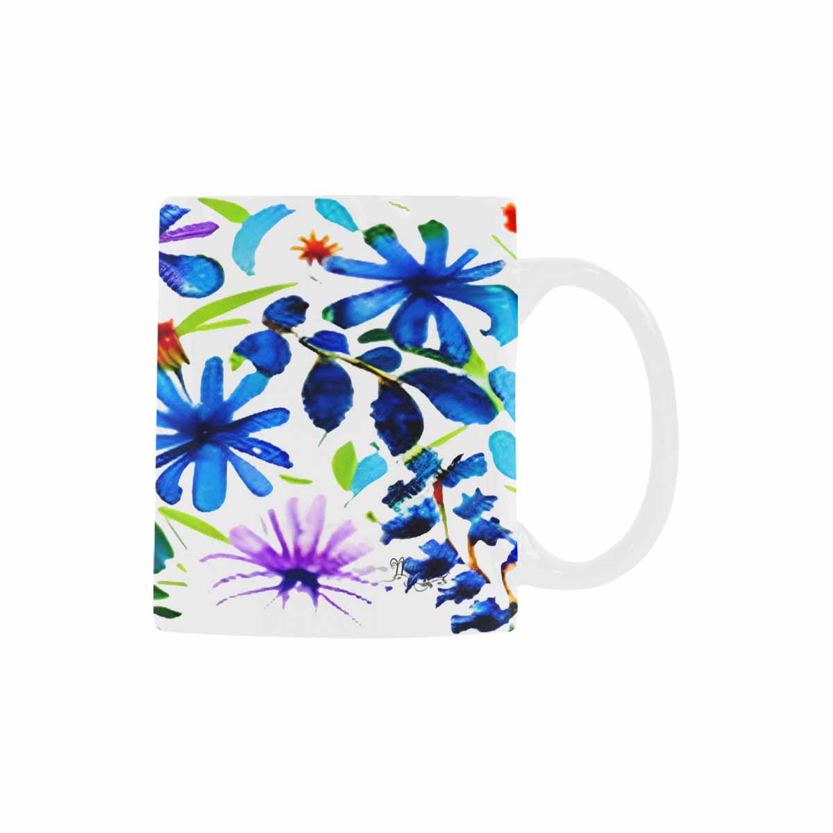 USA made Quality Mug, coffee mug, tea cup, Bright florals, Set 1A, Design 15