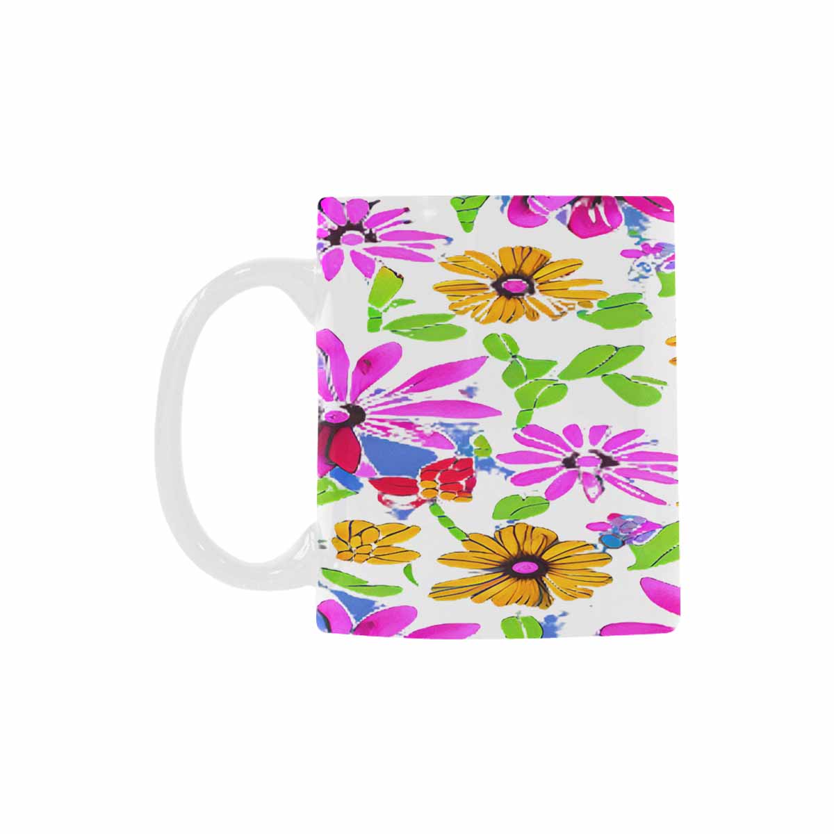 USA made, Quality Mug, coffee mug, tea cup, Set 1A, Mixed Floral design 7