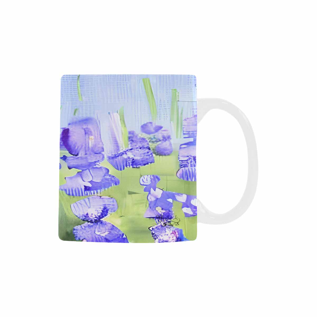 USA made Quality Mug, coffee mug, tea cup, Bright florals, Set 1, Design 105