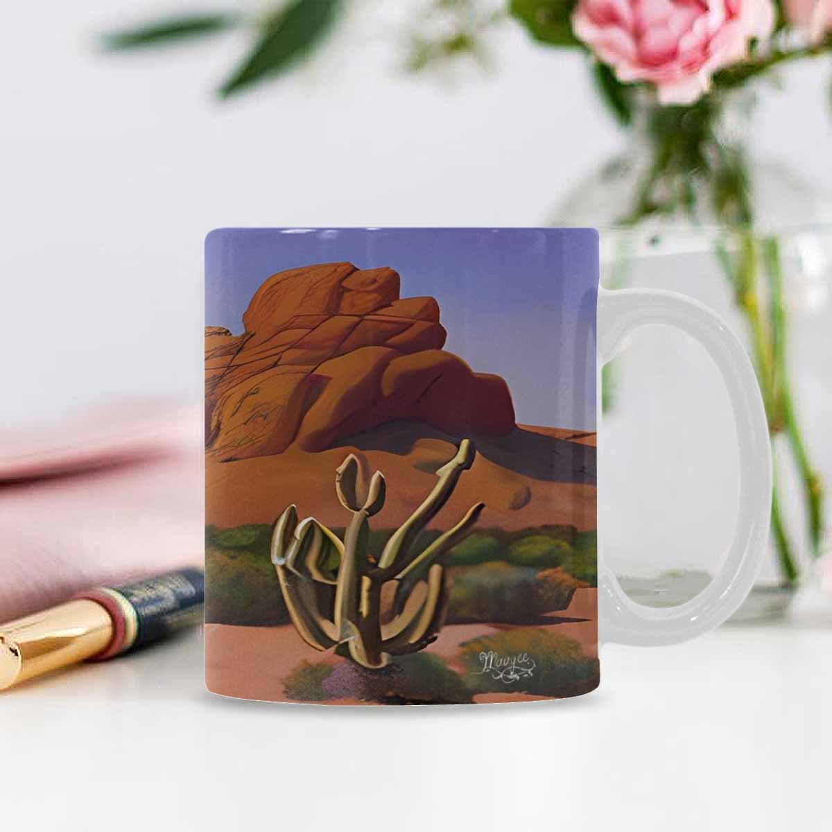 Coffee Mug, tea cup, desert scene, design 19