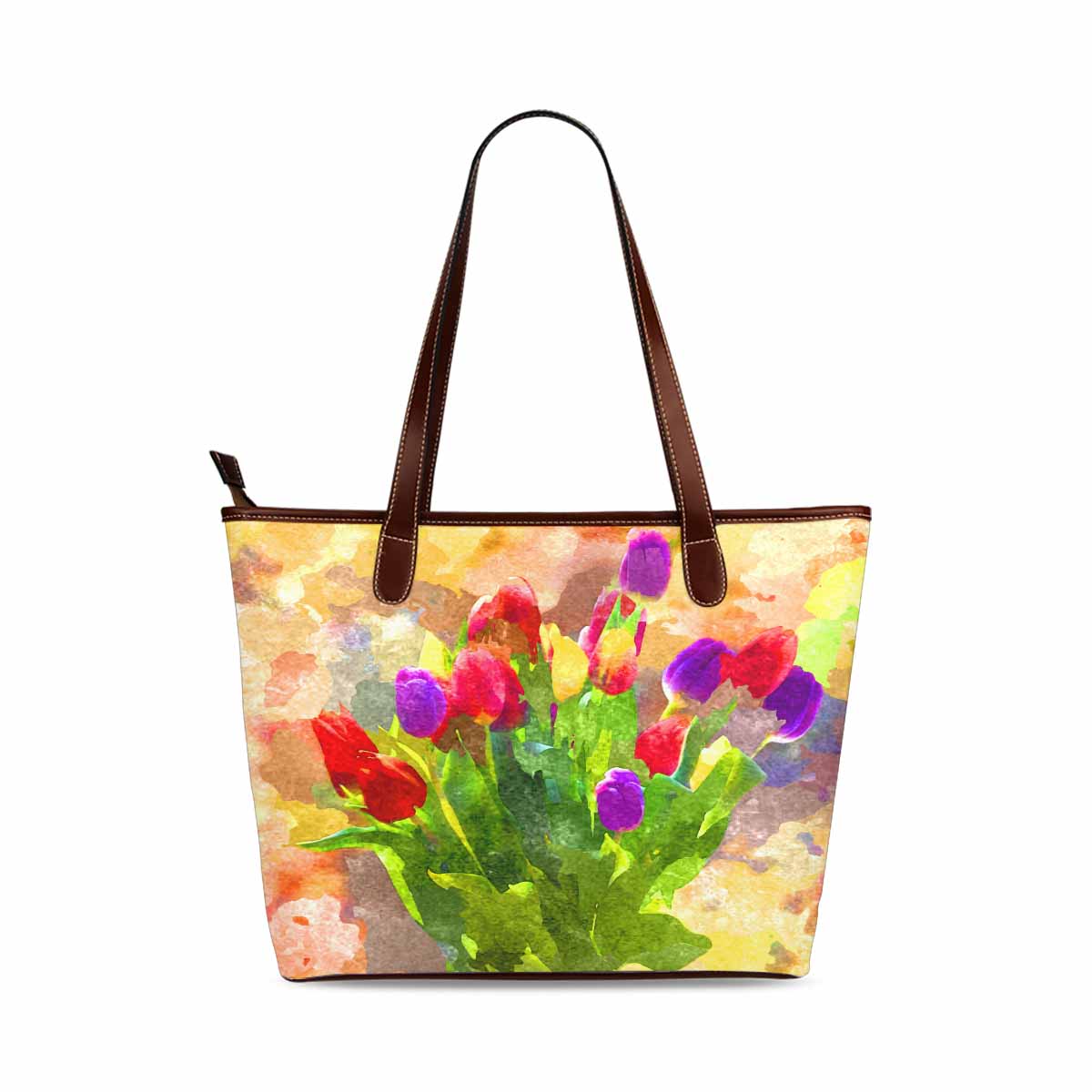 Classic Fabric handbag, watercolor floral, design 262