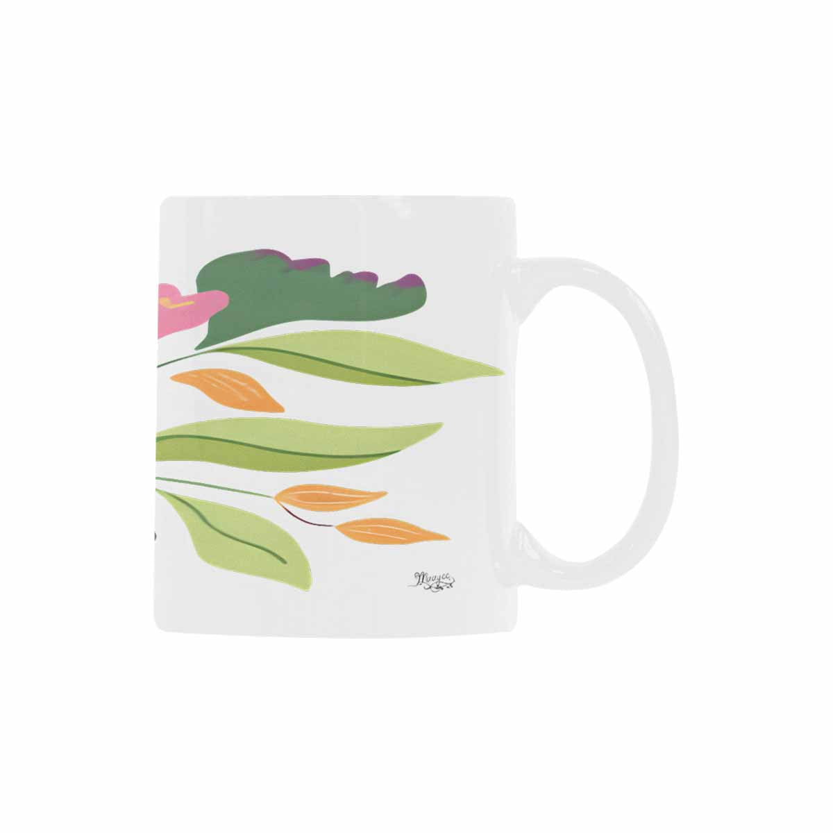 USA made Quality Mug, coffee mug, tea cup, Bright florals, Set 2, design 59