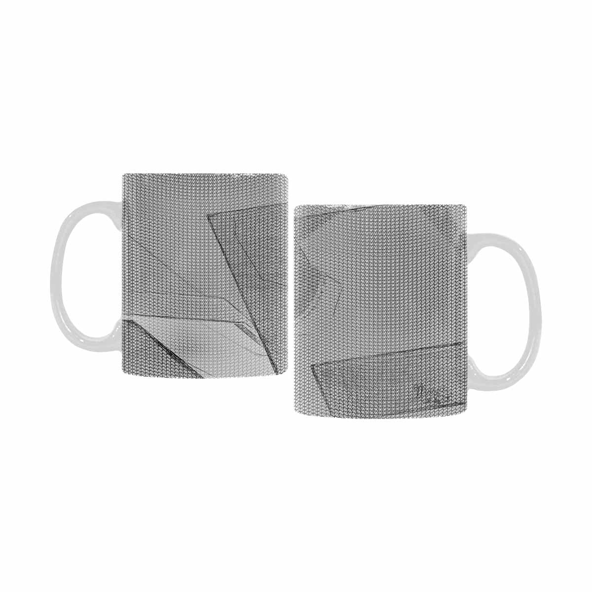 Quality Mug, coffee mug, tea cup, B & W Abstract, Set 1, design 83