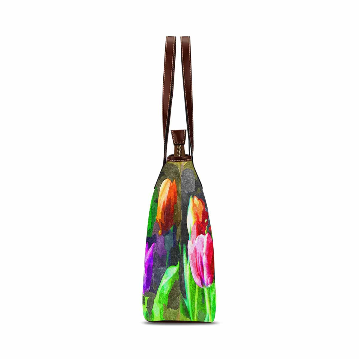 Classic Fabric handbag, watercolor floral, design 105