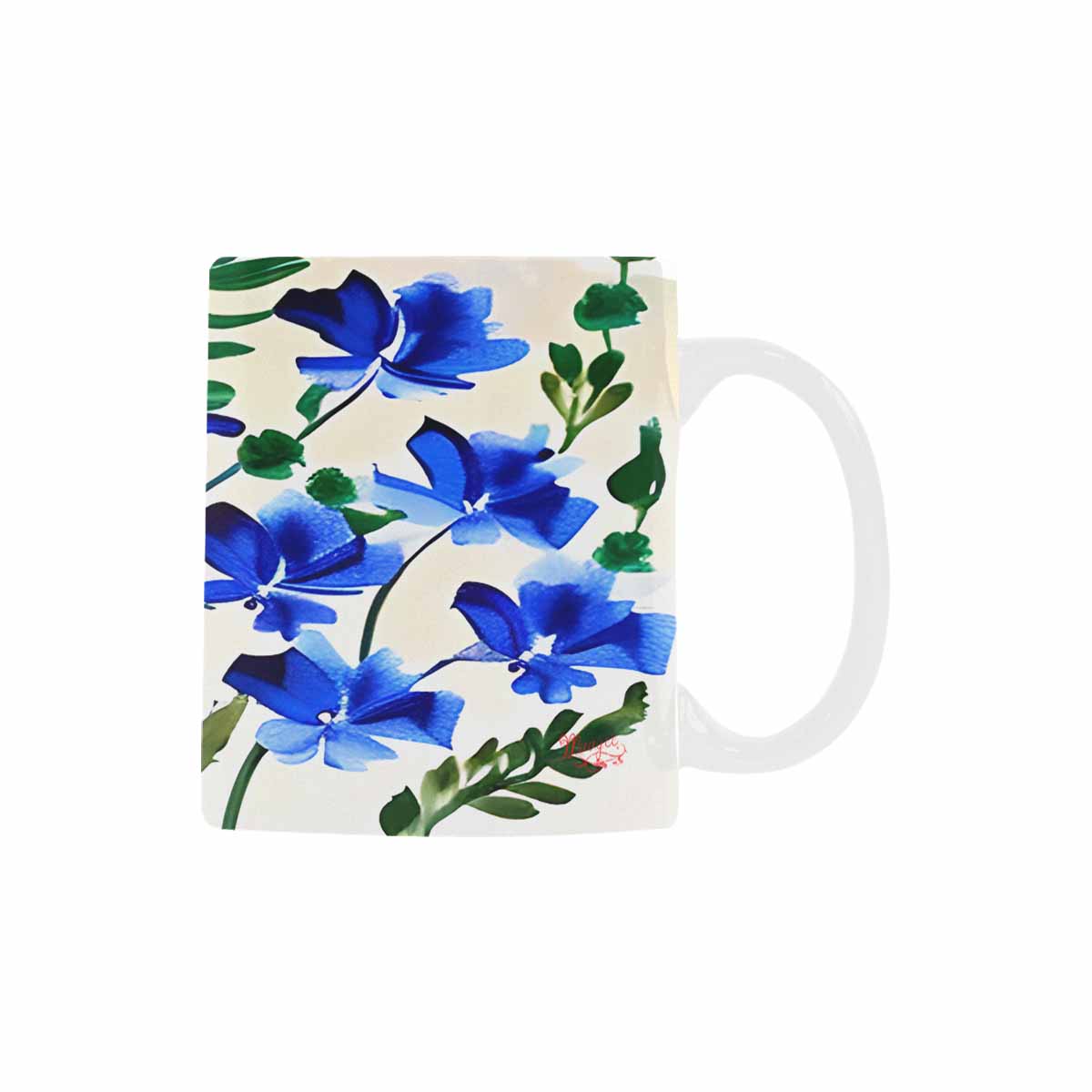 USA made Quality Mug, coffee mug, tea cup, Bright florals, Set 1, Design 80