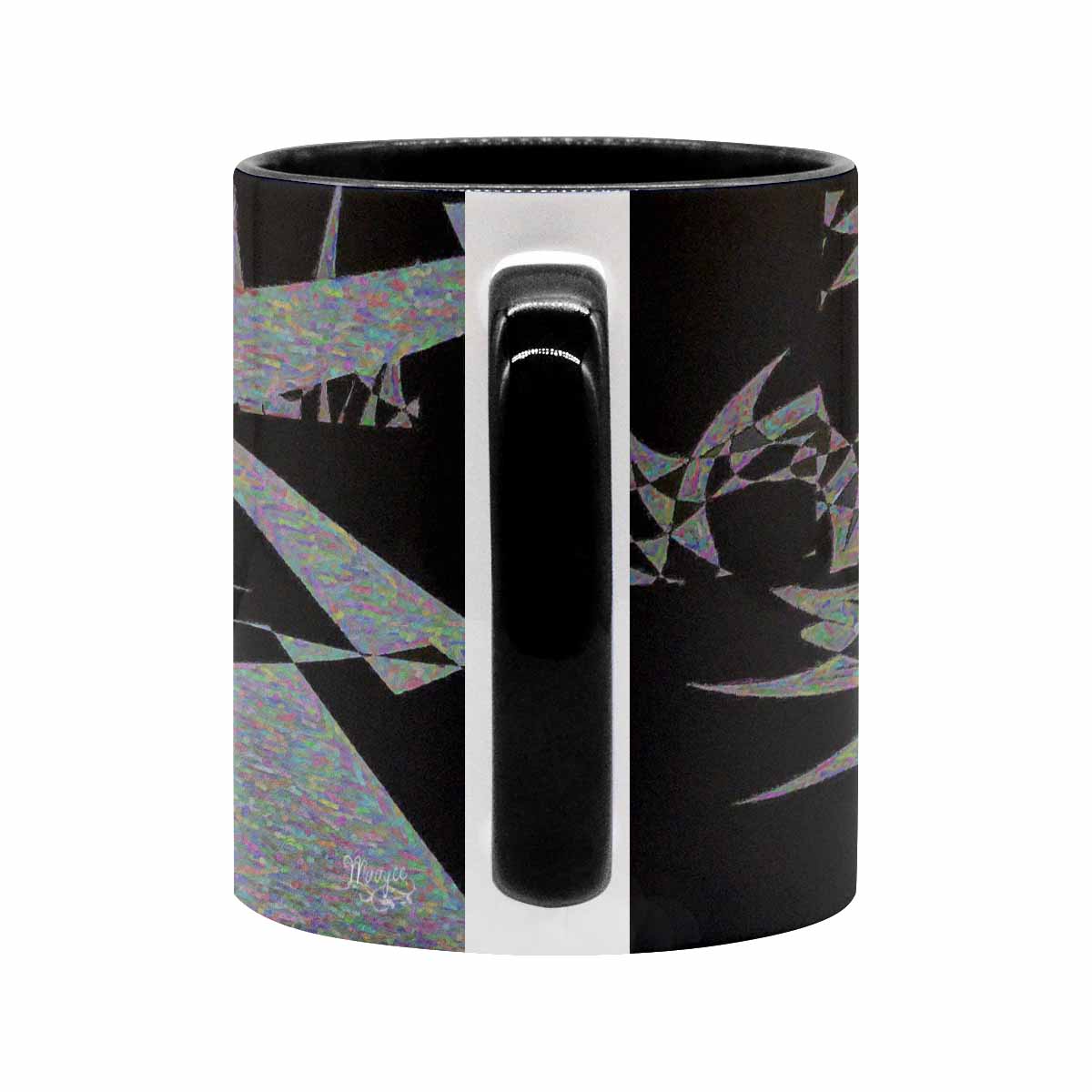 Coffee Mug, tea cup, black core, abstract, design 43