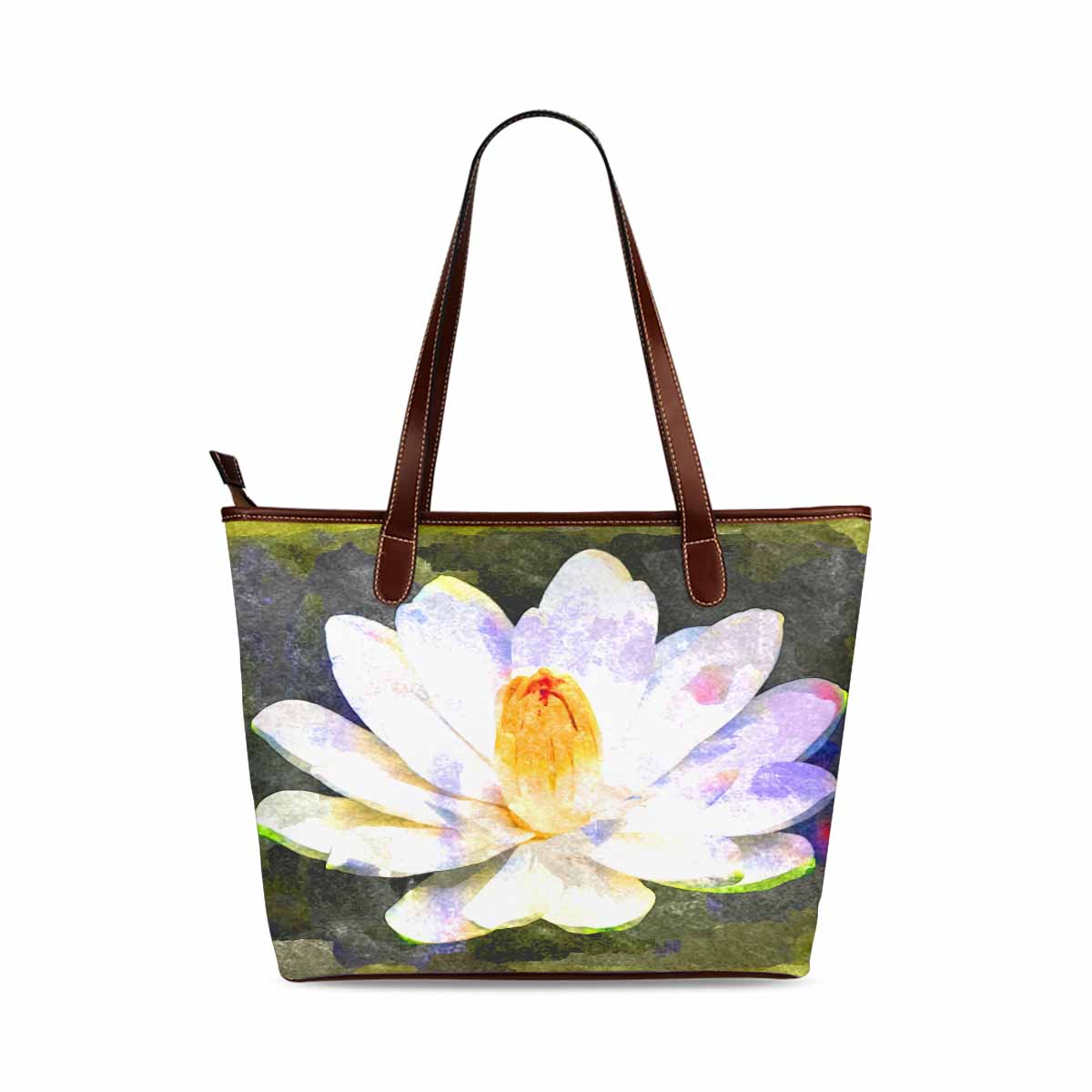 Classic Fabric handbag, watercolor floral, design 286