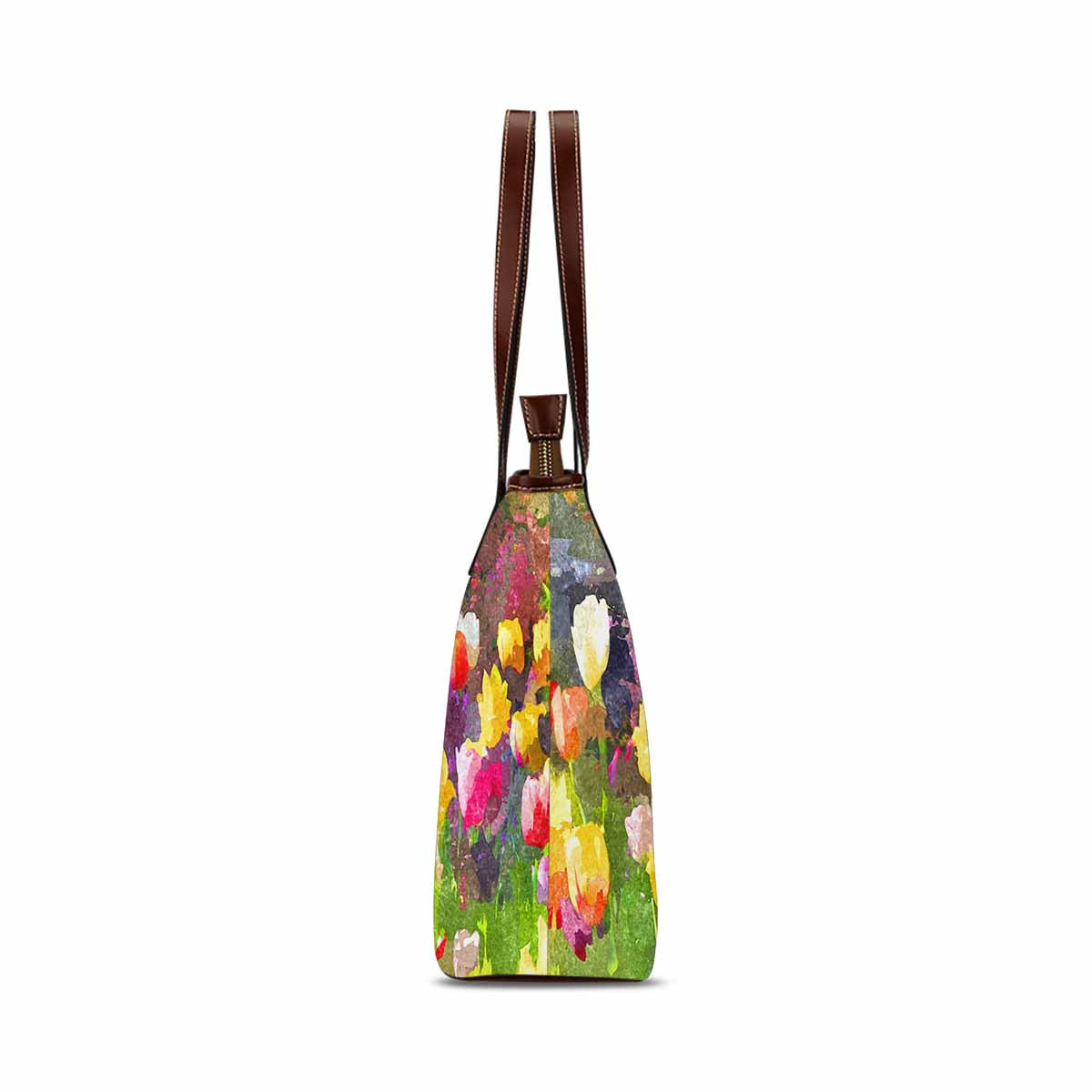 Classic Fabric handbag, watercolor floral, design 254