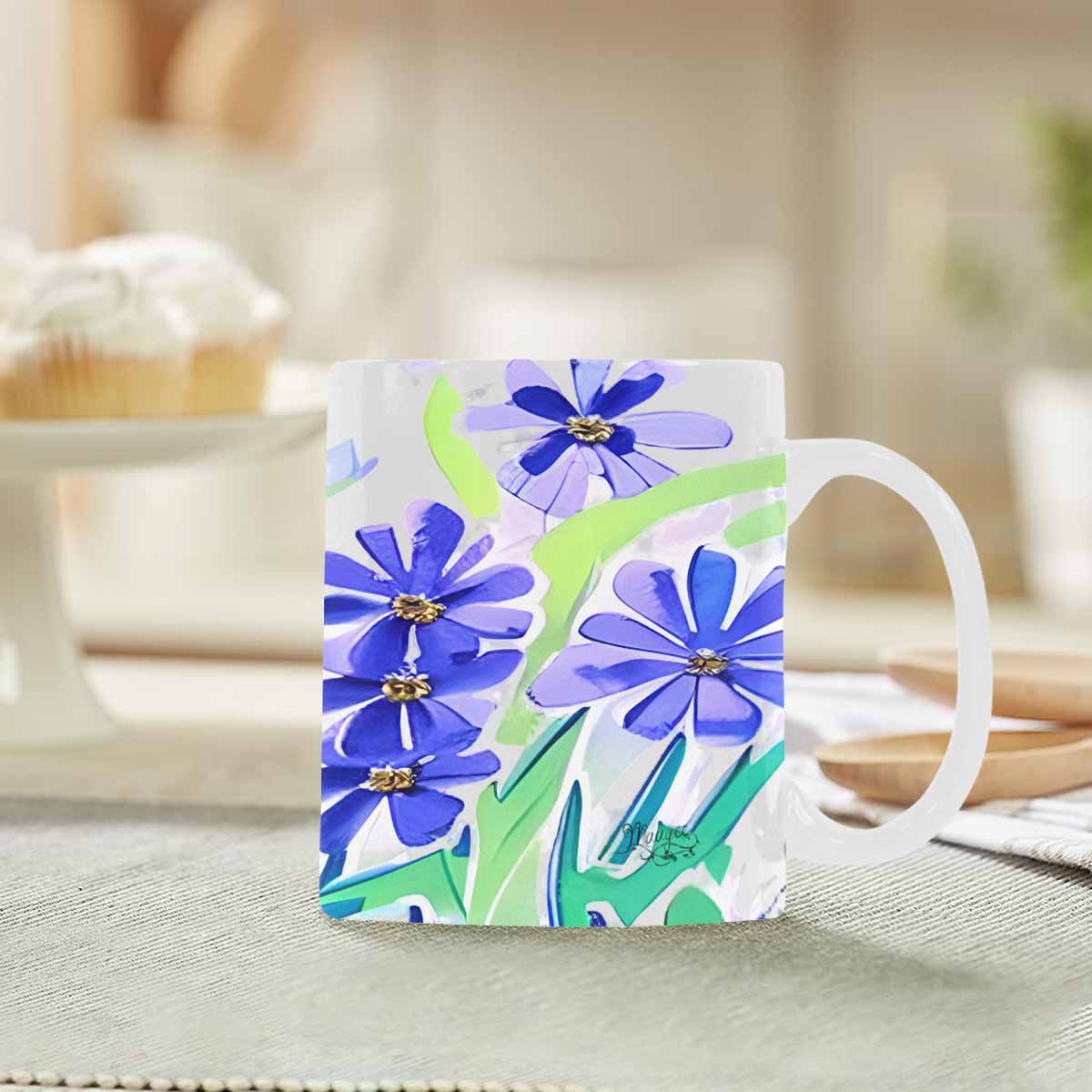 Quality Mug, coffee mug, tea cup, Bright florals, Set 1A, Design 44