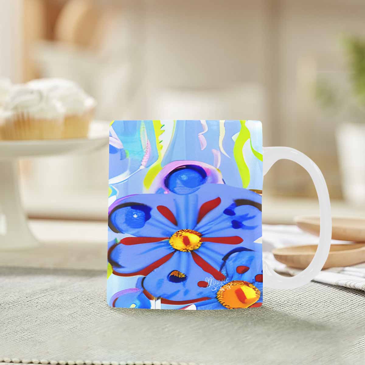 Quality Mug, coffee mug, tea cup, Bright florals, Set 1, Design 148