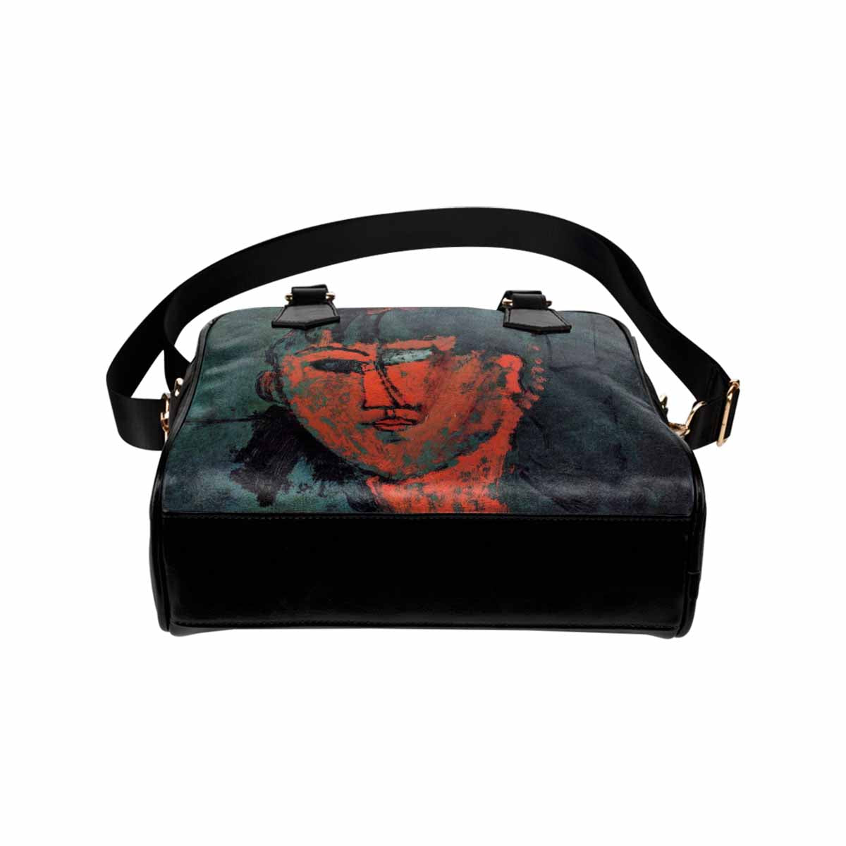 Shoulder PU Leather handbag, Modigliani design, choice of 2 colors, Head