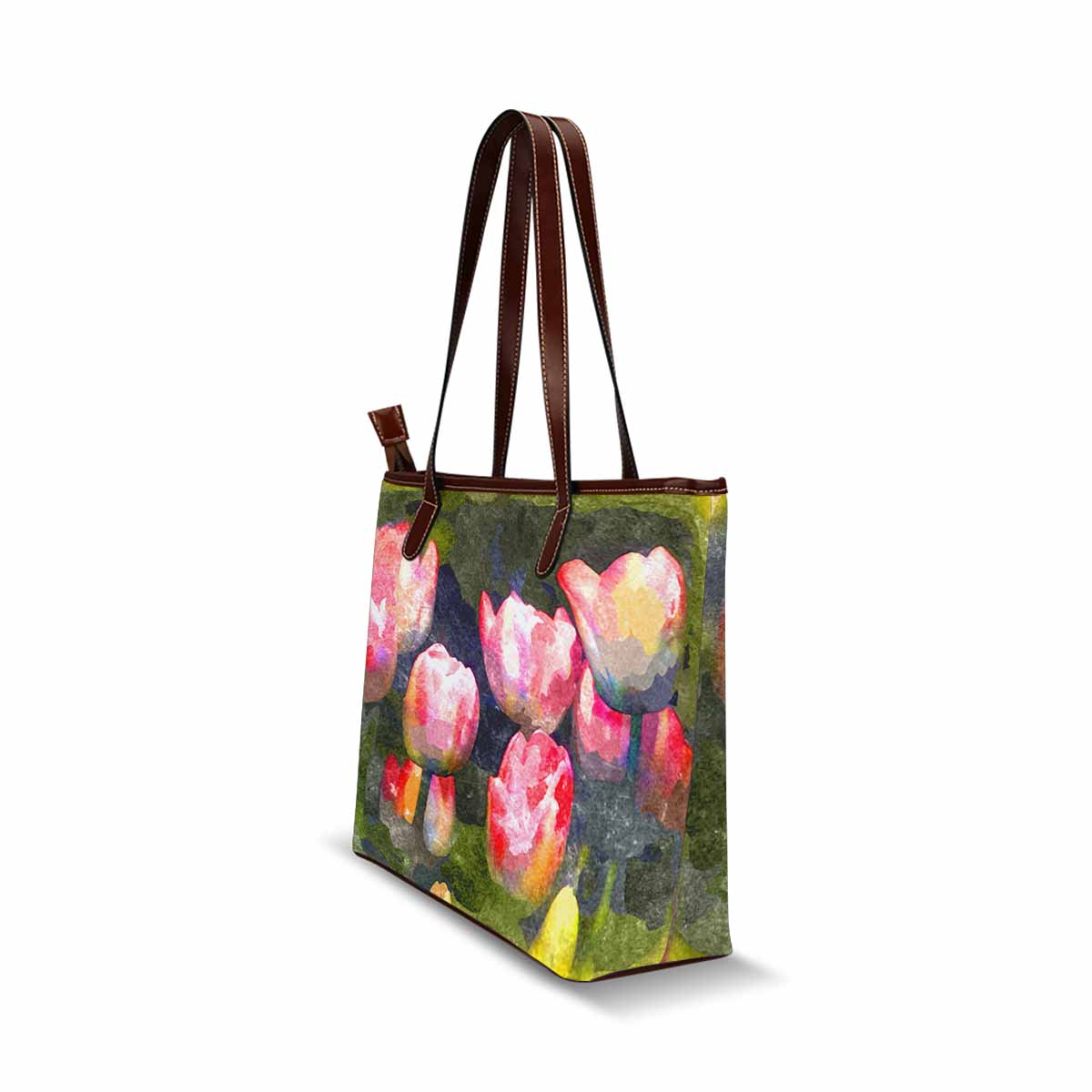 Classic Fabric handbag, watercolor floral, design 268
