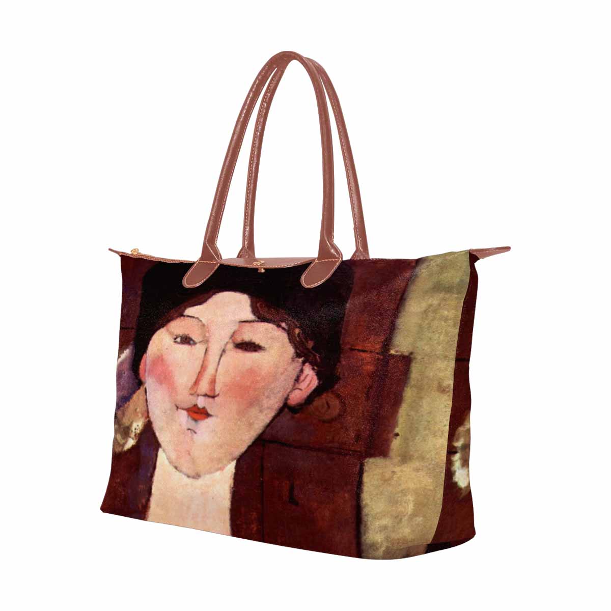 Classic handbag, Modigliani design, choice of 2 colors, Portrait of Beatrice Hastings