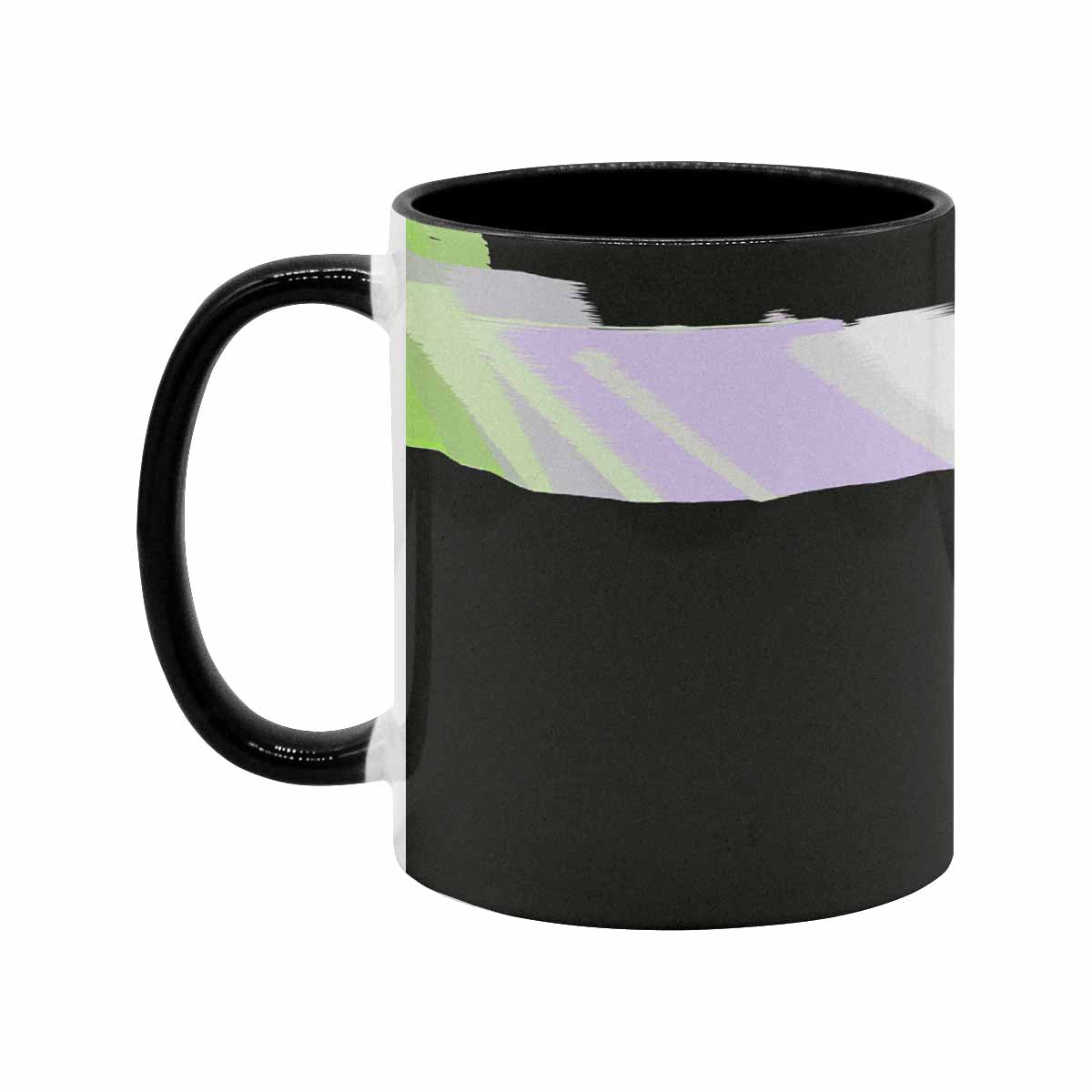 Coffee Mug, tea cup, black core, abstract, design 85