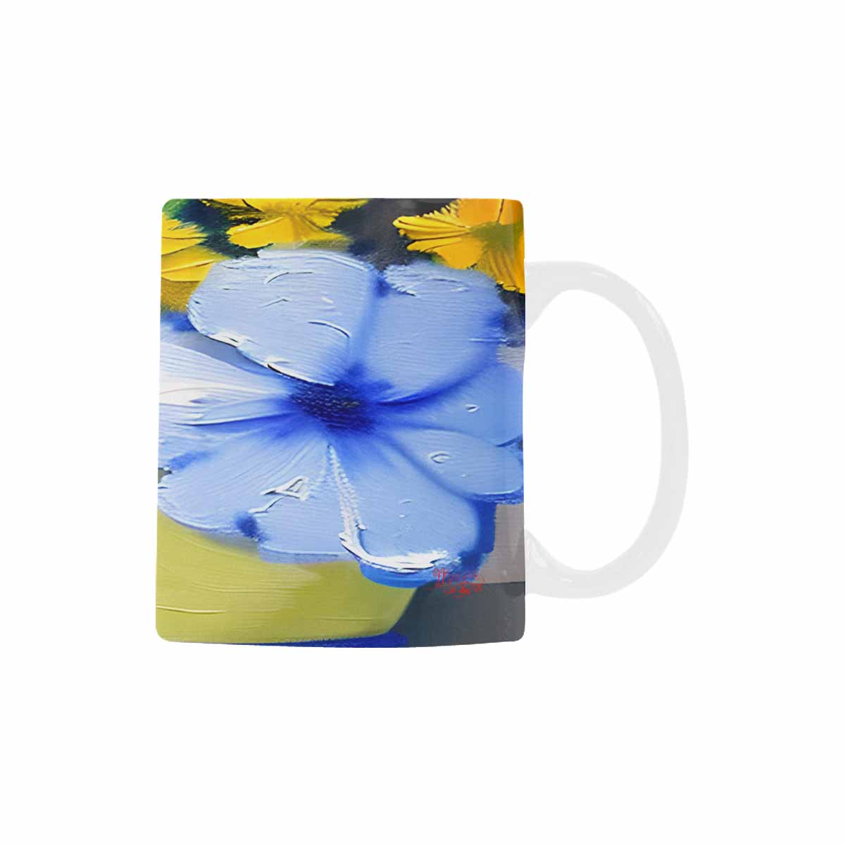 USA made Quality Mug, coffee mug, tea cup, Bright florals, Set 1, Design 164