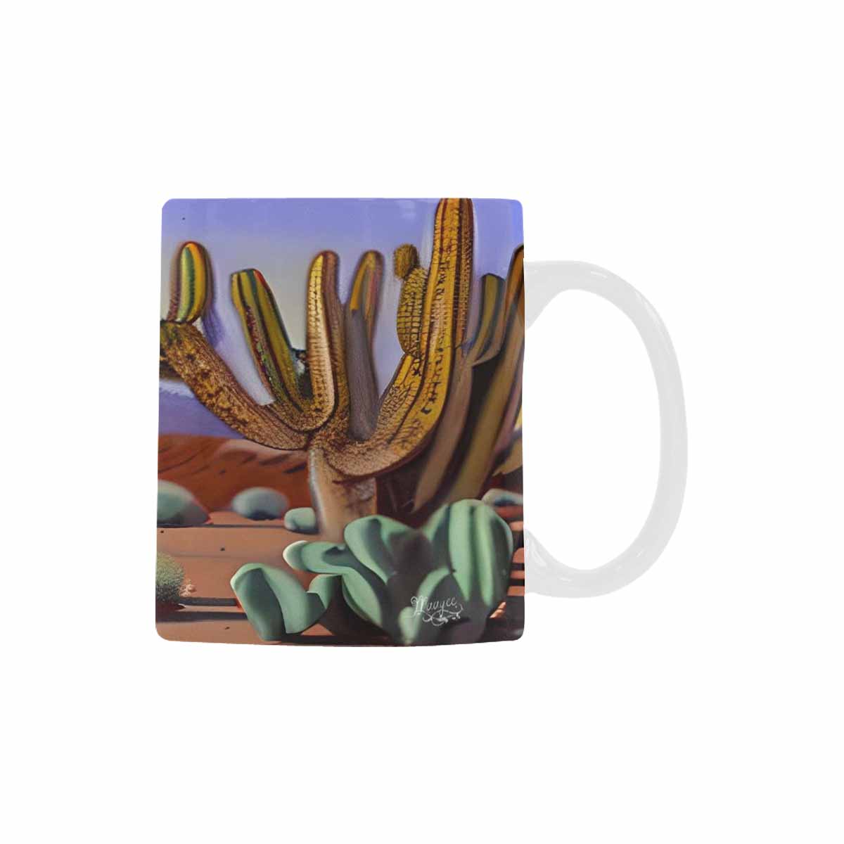 Coffee Mug, tea cup, desert scene, design 24