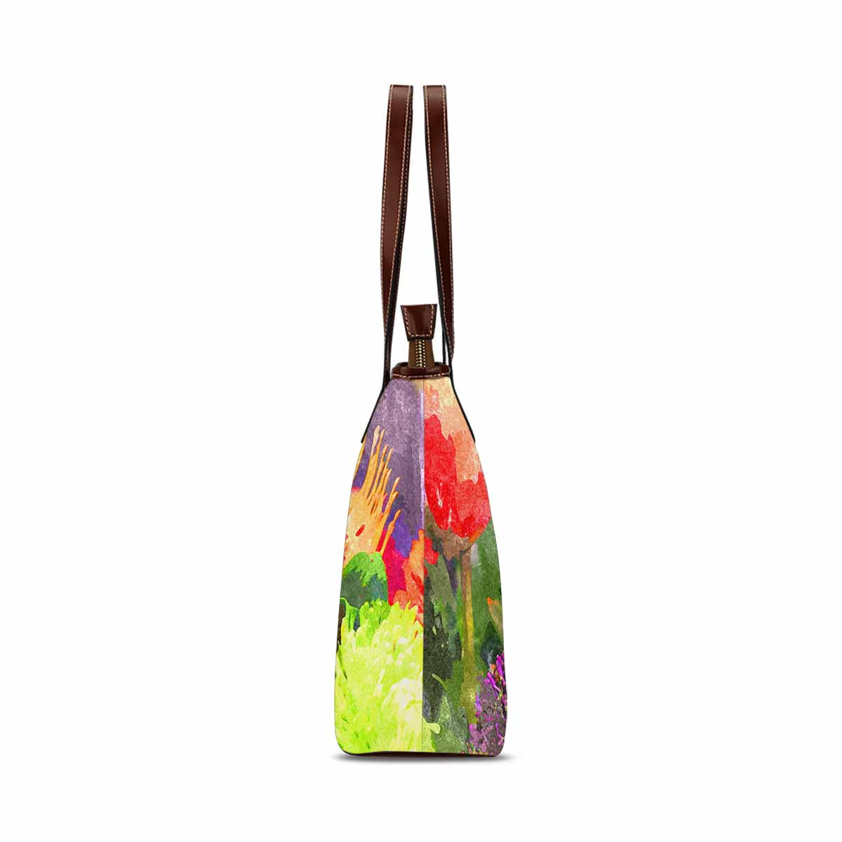Classic Fabric handbag, watercolor floral, design 236