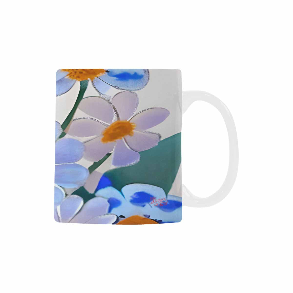 USA made Quality Mug, coffee mug, tea cup, Bright florals, Set 1, Design 47