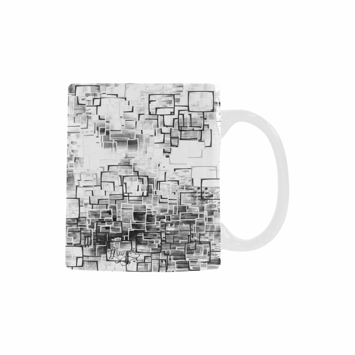 Quality Mug, coffee mug, tea cup, B & W Abstract, Set 1, design 93