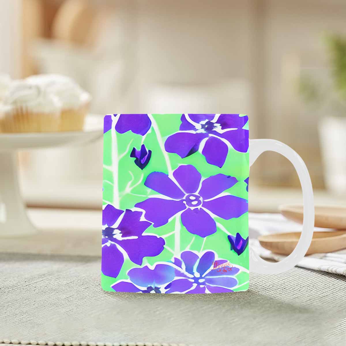 Quality Mug, coffee mug, tea cup, Bright florals, Set 1, Design 155