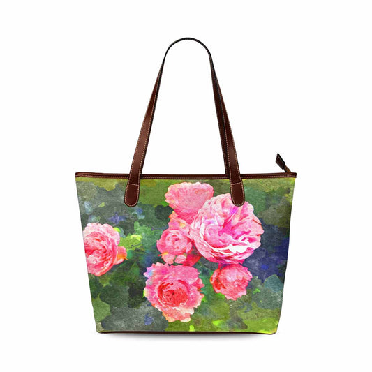Classic Fabric handbag, watercolor floral, design 233