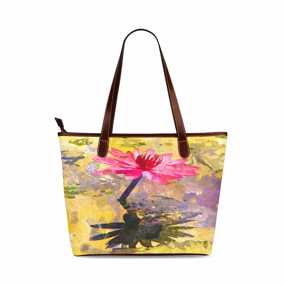 Classic Fabric handbag, watercolor floral, design 199