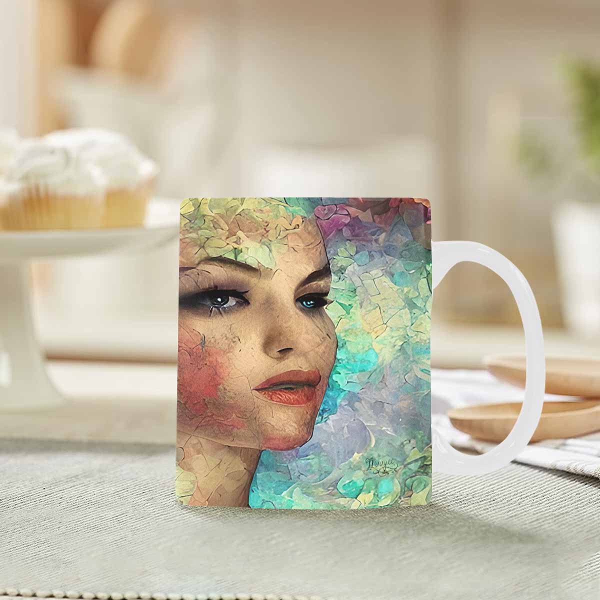 Coffee Mug, tea cup,caucasian Face, design 28