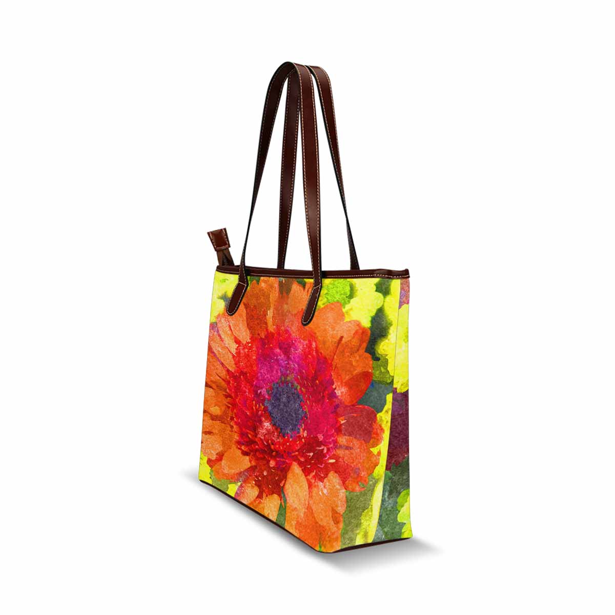 Classic Fabric handbag, watercolor floral, design 46