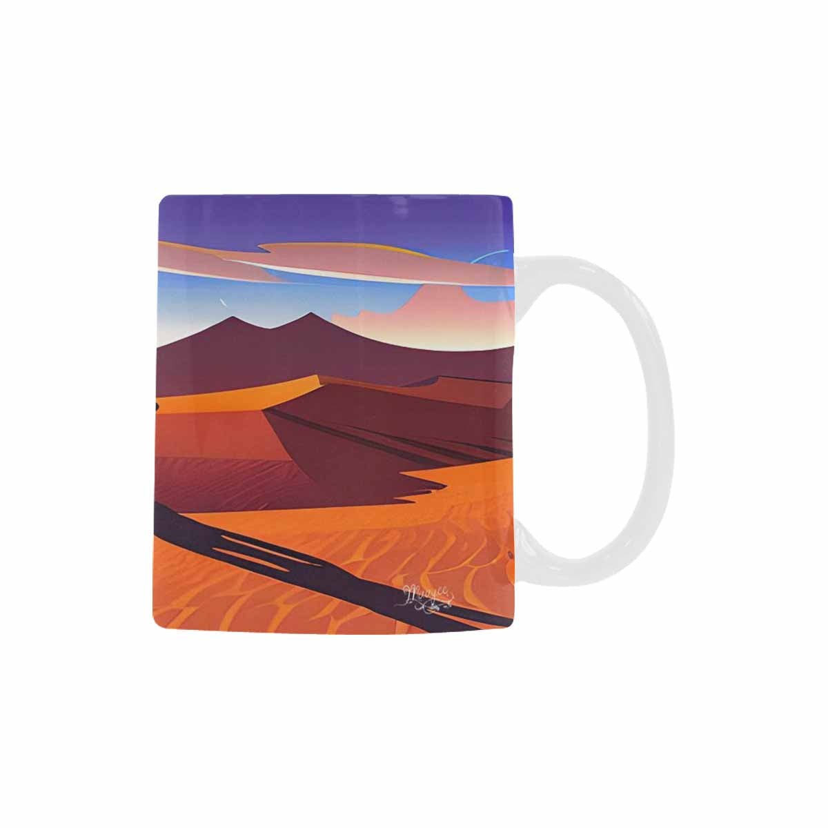 Coffee Mug, tea cup, desert scene, design 70