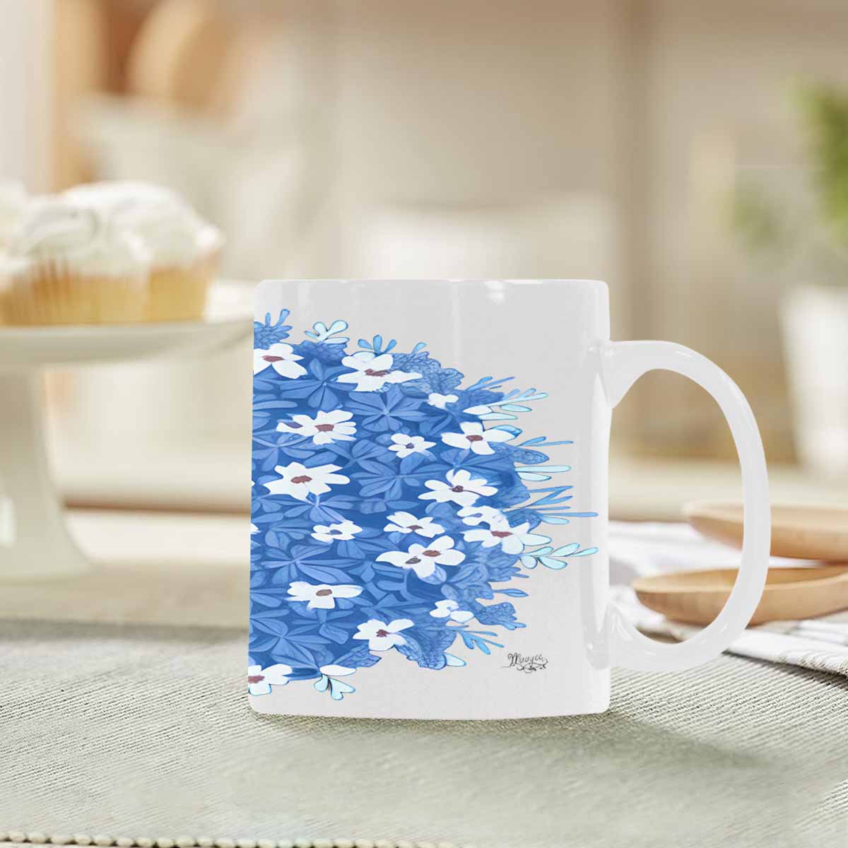 Quality Mug, coffee mug, tea cup, Bright florals, Set 2, design 15