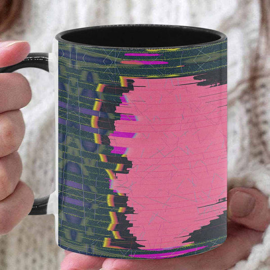 Coffee Mug, tea cup, black core, abstract, design 15