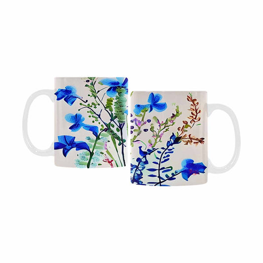 USA made Quality Mug, coffee mug, tea cup, Bright florals, Set 1, Design 18