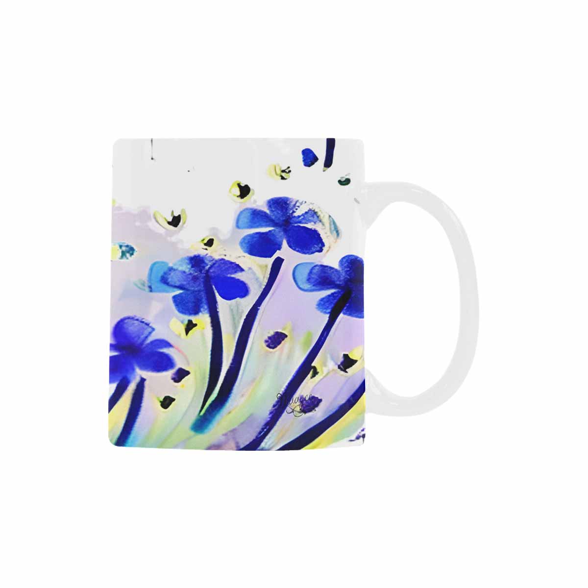 USA made Quality Mug, coffee mug, tea cup, Bright florals, Set 1A, Design 147