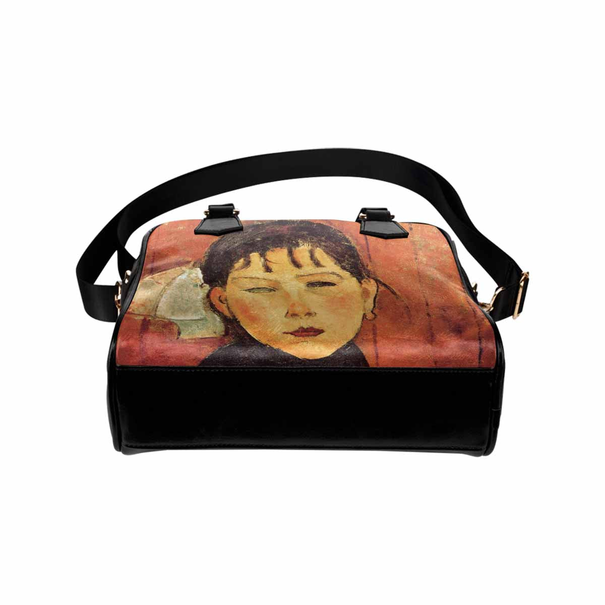 Shoulder PU Leather handbag, Modigliani design, choice of 2 colors, Marie