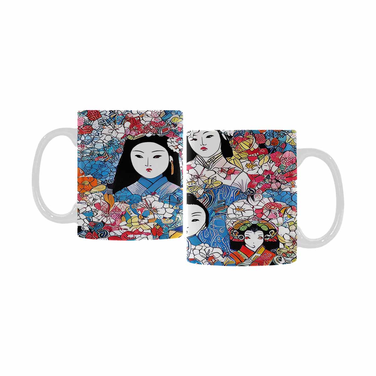 Quality Mug, coffee mug, tea cup, Asian Faces, Design 22