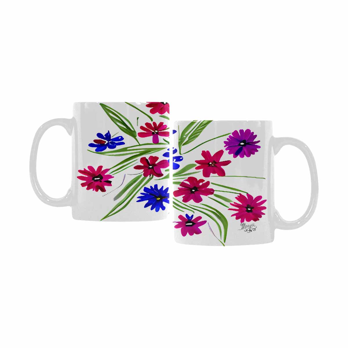 Quality Mug, coffee mug, tea cup, Bright florals, Set 1A, Design 112