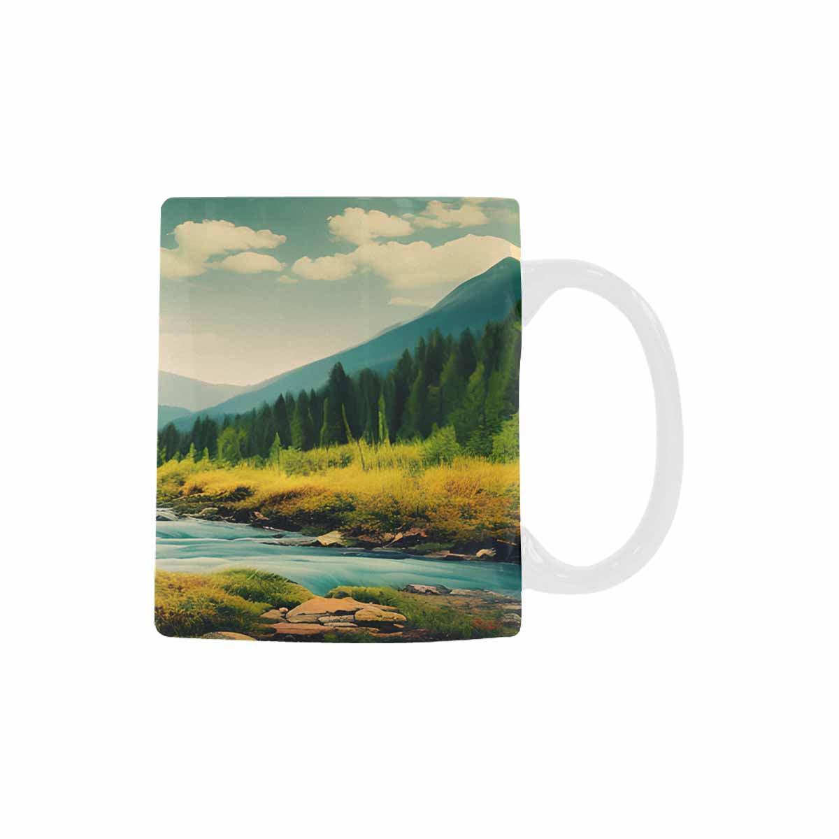 Rivers & Mountains Landscape mugs, set 1 design 26