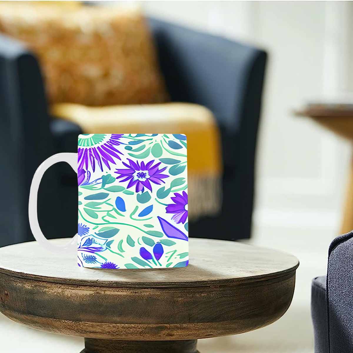 Quality Mug, coffee mug, tea cup, Bright florals, Set 1, Design 124
